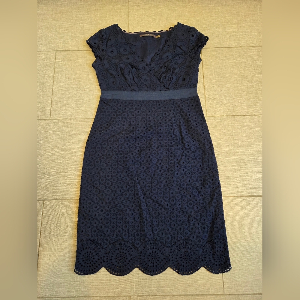 Boden Navy Lace Midi Dress